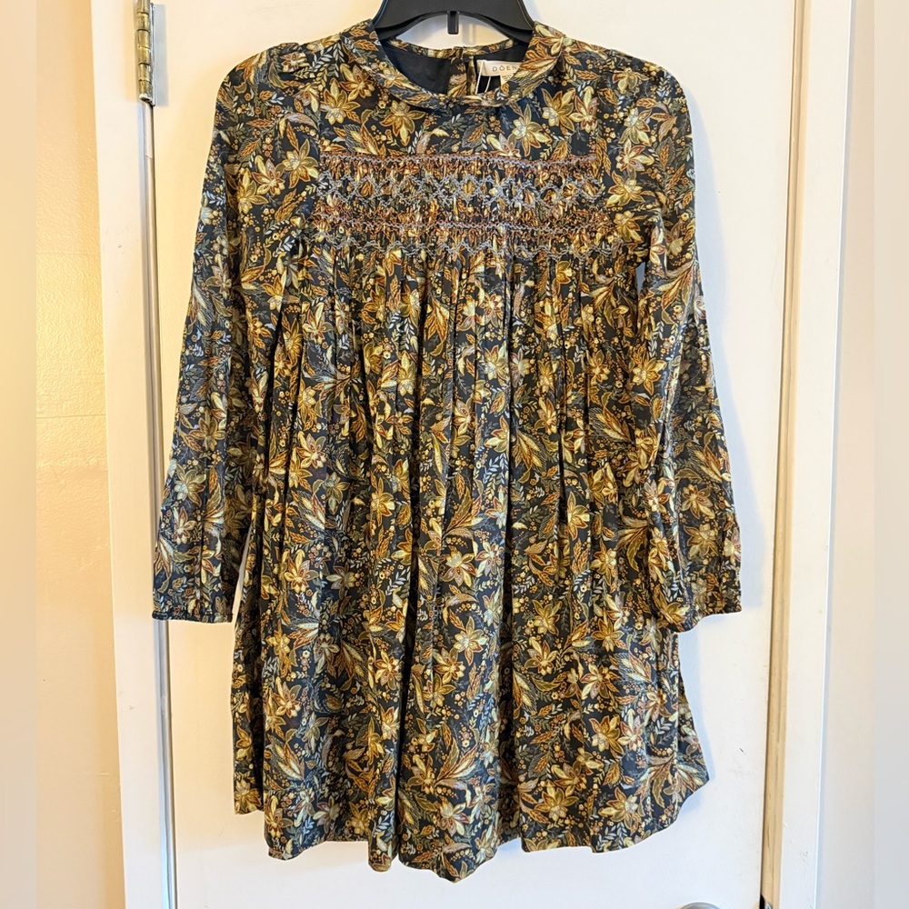 Doen Letty Dress in Noir Narcissus Floral
